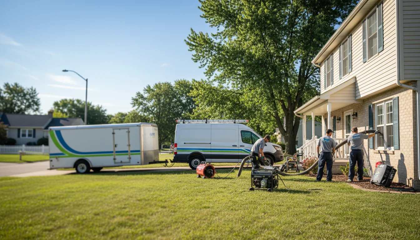 Flooded Basement Restoration And Cleanup With Repair in Schererville, IN near me